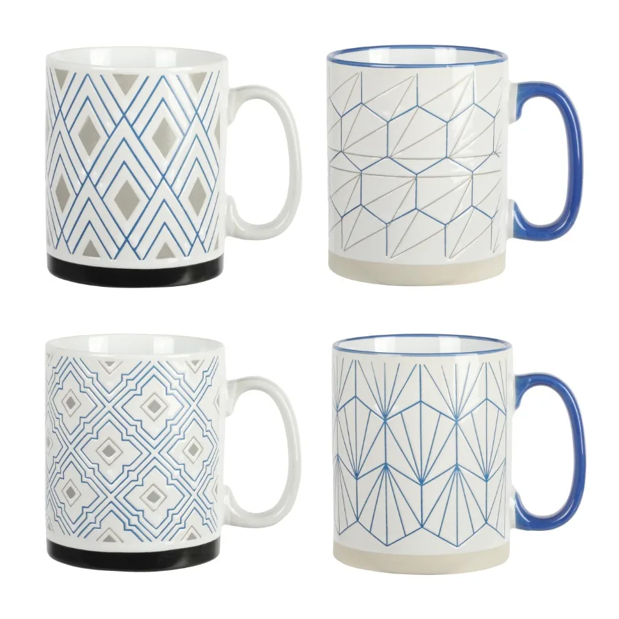 Parkmill 17oz 4 Piece Stoneware Coffee Mug Set in Assorted Designs
Parkmill 17oz 4 Piece Stoneware Coffee Mug Set in Assorted Designs