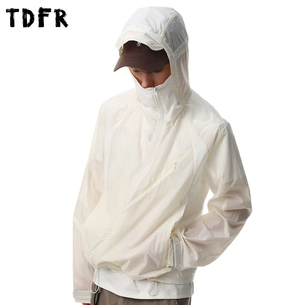 Patchwork Hooded Long Sleeve Jacket Mens Summer Thin Safari Style Loose Drawstring Hem Outerwear Man
Patchwork Hooded Long Sleeve Jacket Mens Summer Thin Safari Style Loose Drawstring Hem Outerwear Man