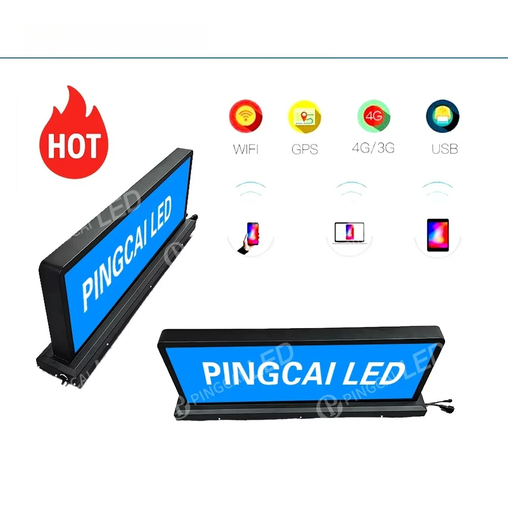 Hot selling:High Definition Outdoor Full Color Taxi Car Roof Led Billboard Mobile Double Side Taxi Top Led Display for Advertisi
Hot selling:High Definition Outdoor Full Color Taxi Car Roof Led Billboard Mobile Double Side Taxi Top Led Display for Advertisi