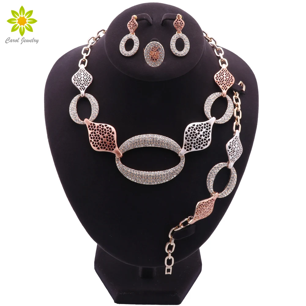 African Necklace Bracelet Earrings Ring Set Jewelry For Women 2024 Dubai Gold Color Wedding Party Bridal Luxury Quality Jewelry
African Necklace Bracelet Earrings Ring Set Jewelry For Women 2024 Dubai Gold Color Wedding Party Bridal Luxury Quality Jewelry