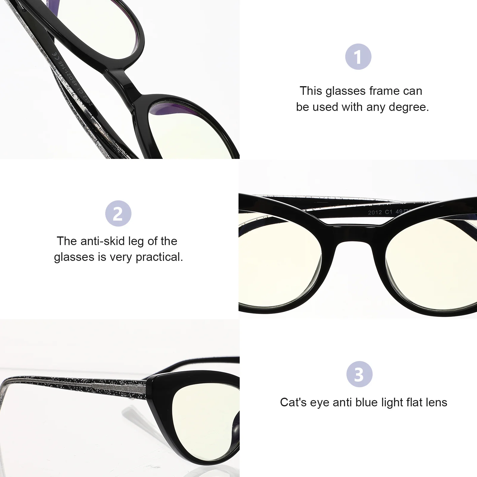 1Pcs Anti-Blue Light Glasses Cat Eye Stylish Comfortable Practical Spectacles for Women Blue Light Protection Fashion Eyewear
1Pcs Anti-Blue Light Glasses Cat Eye Stylish Comfortable Practical Spectacles for Women Blue Light Protection Fashion Eyewear