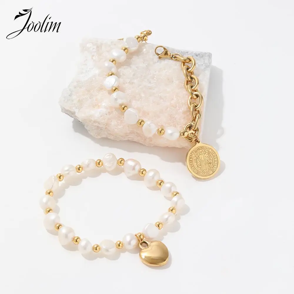 Joolim Jewelry High End PVD Wholesale Fashion Elegant Natural Pearl Beads String Stainless Steel Bracelet for Women
Joolim Jewelry High End PVD Wholesale Fashion Elegant Natural Pearl Beads String Stainless Steel Bracelet for Women