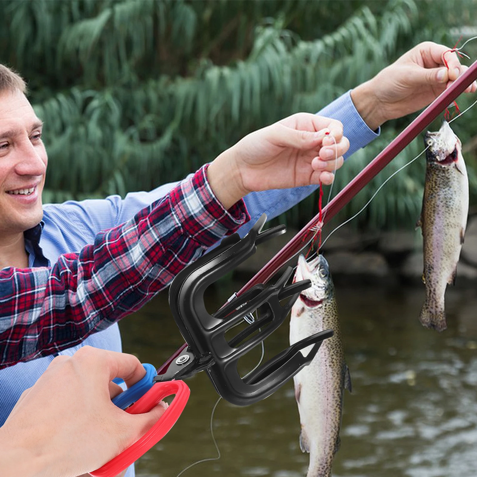 2PCS Fish Gripper Fishing Clamp Durable High Strength Plastic Anti Slip Teeth Lightweight Portable Fishing Tool Hand Controller
2PCS Fish Gripper Fishing Clamp Durable High Strength Plastic Anti Slip Teeth Lightweight Portable Fishing Tool Hand Controller