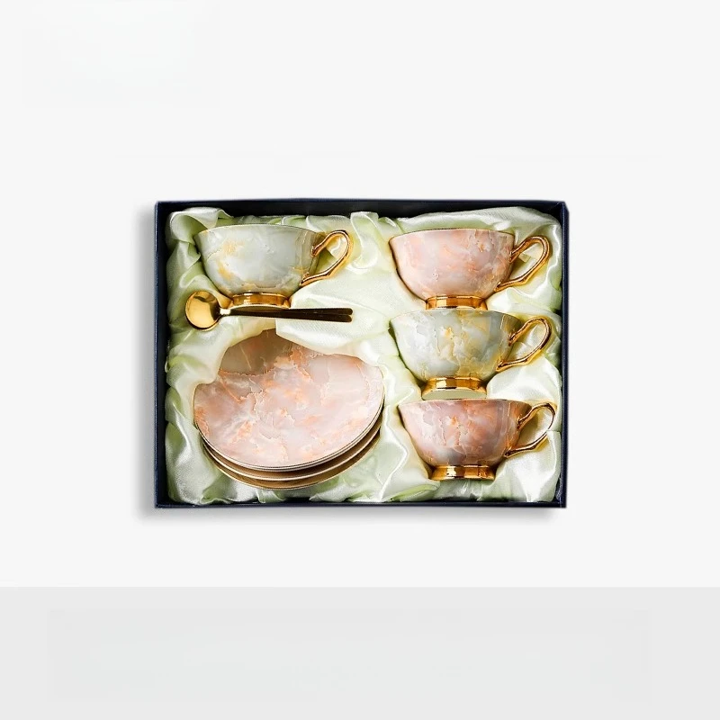 European Bone China Coffee Cup Gift Box Set with High Aesthetic Value, Afternoon Tea Set with A Sense of Luxury
European Bone China Coffee Cup Gift Box Set with High Aesthetic Value, Afternoon Tea Set with A Sense of Luxury