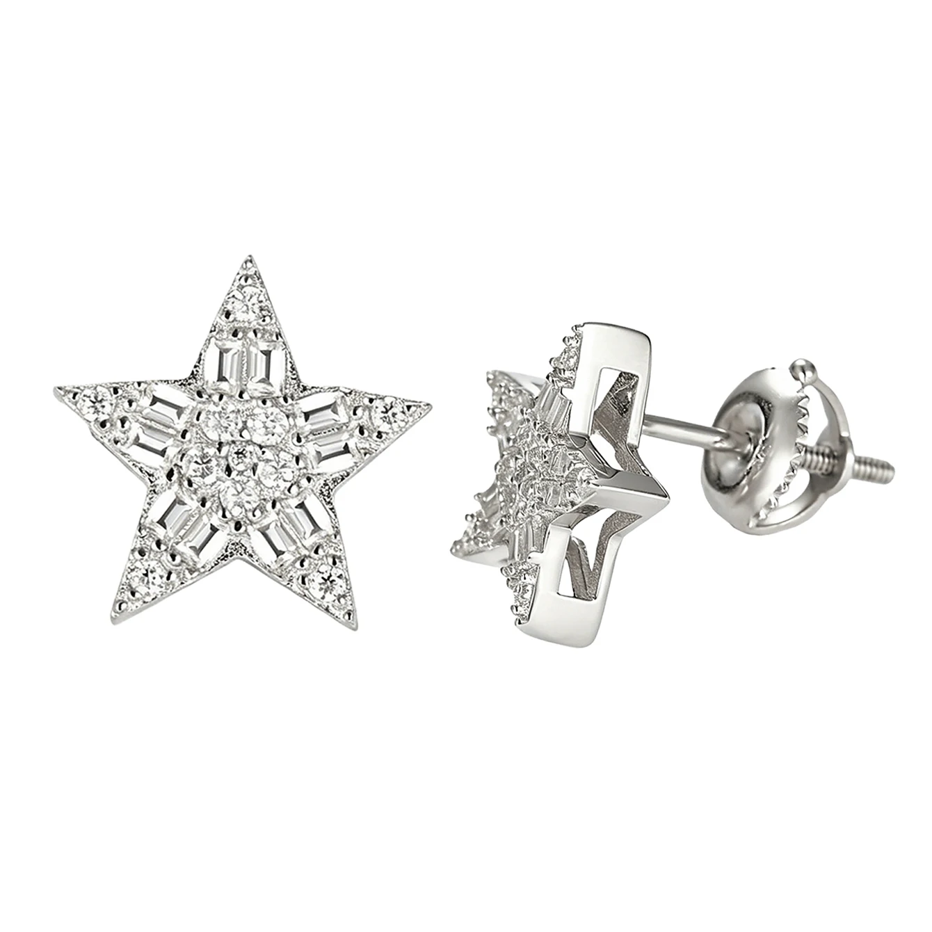 Star Moissanite Earrings 925 Sterling Silver Stud Earring for Women with Gra Certificate Elegant Fashion Jewelry
Star Moissanite Earrings 925 Sterling Silver Stud Earring for Women with Gra Certificate Elegant Fashion Jewelry