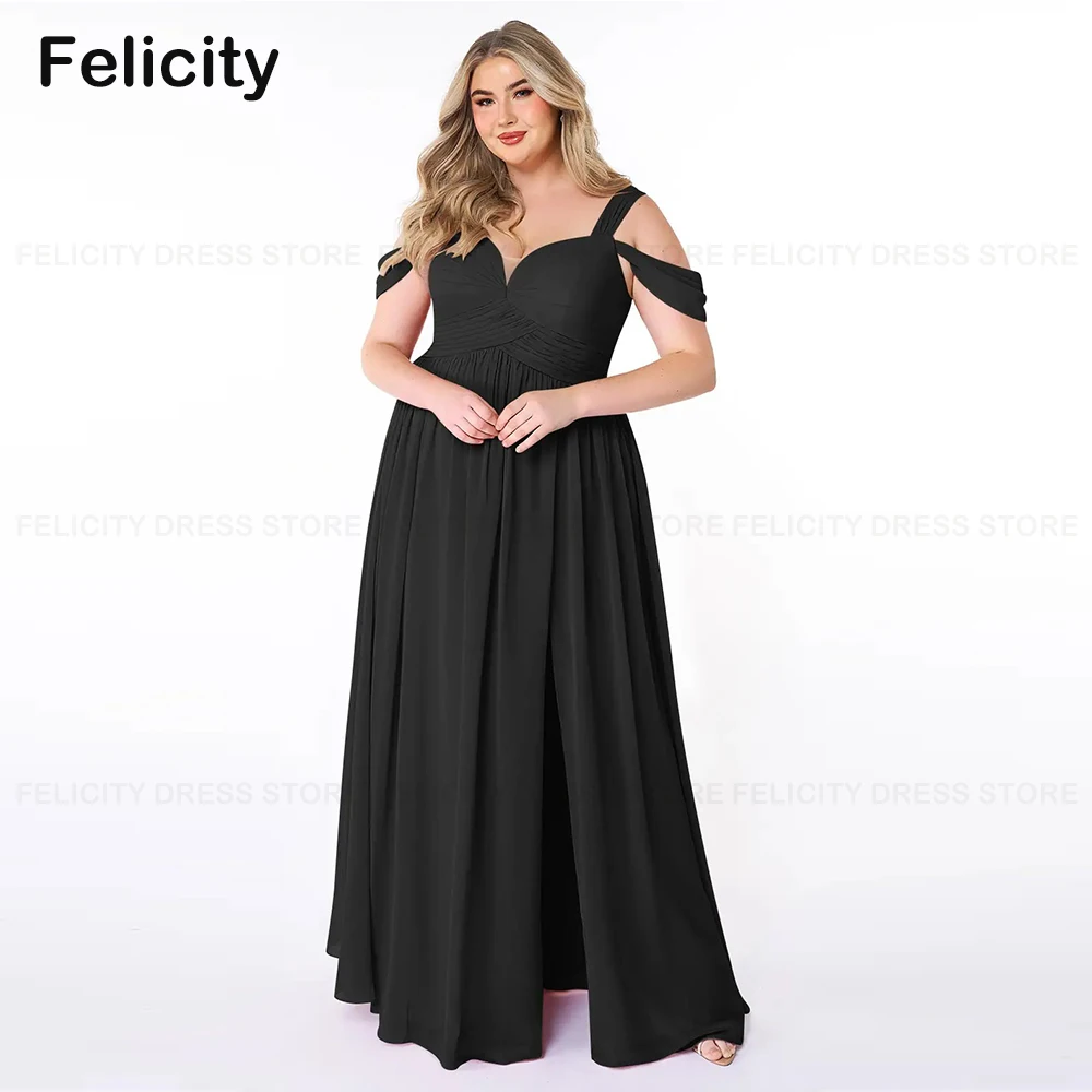 Black Plus Size Mother of the Bride Dress 2023 A-Line Off the Shoulder Wedding Guest Dresses Pleated Front Slit Evening Gowns
Black Plus Size Mother of the Bride Dress 2023 A-Line Off the Shoulder Wedding Guest Dresses Pleated Front Slit Evening Gowns