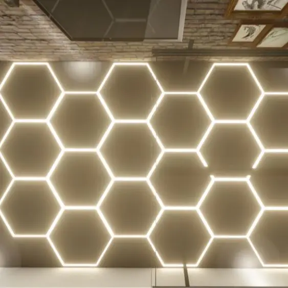 Customized 3*4M 6500K Honeycomb Design Led Garage Light Hexagon Led Tube Ceiling Lighting for Auto Car Body Repair
Customized 3*4M 6500K Honeycomb Design Led Garage Light Hexagon Led Tube Ceiling Lighting for Auto Car Body Repair