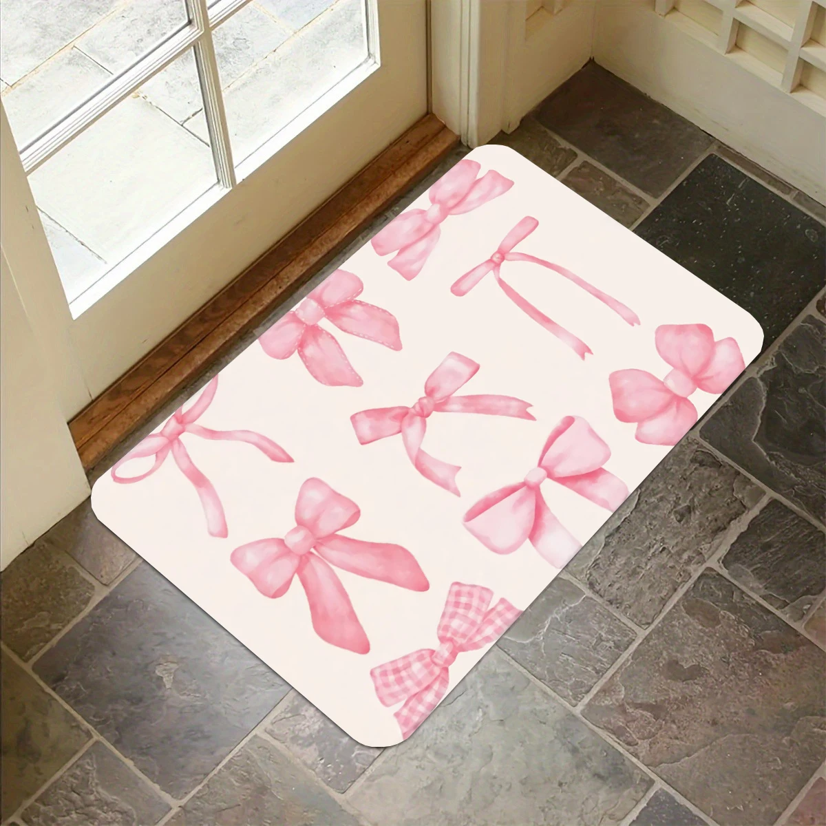 Cartoon Cute Pink Bow Flannel Doormat Non-Slip Entrance Bathroom Foot Mat Kitchen Carpet Door Floor Mats Living Room Carpets Rug
Cartoon Cute Pink Bow Flannel Doormat Non-Slip Entrance Bathroom Foot Mat Kitchen Carpet Door Floor Mats Living Room Carpets Rug