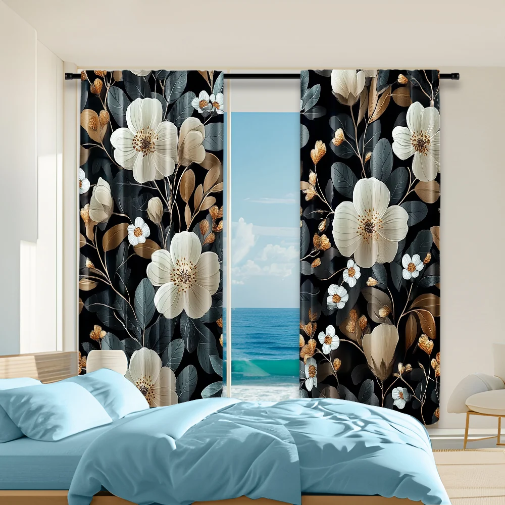 2 pcs, versatile polyester transparent curtains for home decoration Retro Style Floral Plant for use in bedrooms and living
2 pcs, versatile polyester transparent curtains for home decoration Retro Style Floral Plant for use in bedrooms and living