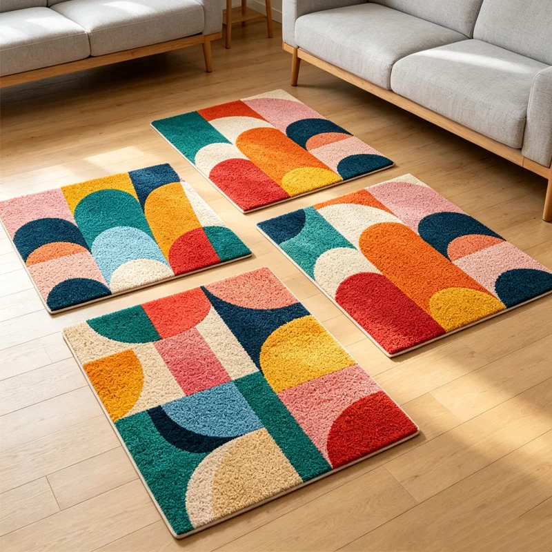 Colorful Geometric Pattern Carpet Embroidery Latch Hook Kit undefined Latch Hook Rug Button Pad Package Smyrna Package Carpet
Colorful Geometric Pattern Carpet Embroidery Latch Hook Kit undefined Latch Hook Rug Button Pad Package Smyrna Package Carpet