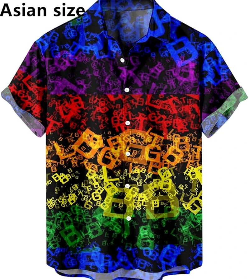 3d Print Rainbow Graphic Shirts Men Fashion Hawaiian Shirt Short Sleeve Harajuku Beach Buttons Blouse LGBT Pop Men's Clothing
3d Print Rainbow Graphic Shirts Men Fashion Hawaiian Shirt Short Sleeve Harajuku Beach Buttons Blouse LGBT Pop Men's Clothing