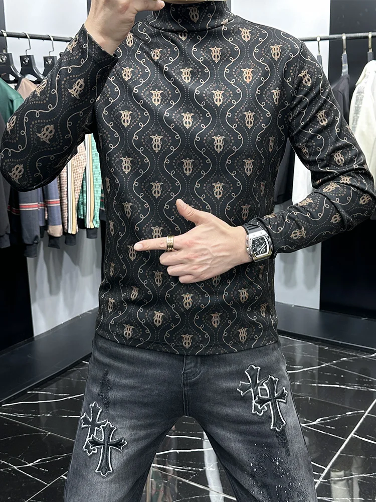 Мужская приталенная футболка с длинным рукавом в корейском стиле, с высоким воротником, базовая, из дышащего хлопка, для городской молодежи
Мужская приталенная футболка с длинным рукавом в корейском стиле, с высоким воротником, базовая, из дышащего хлопка, для городской молодежи