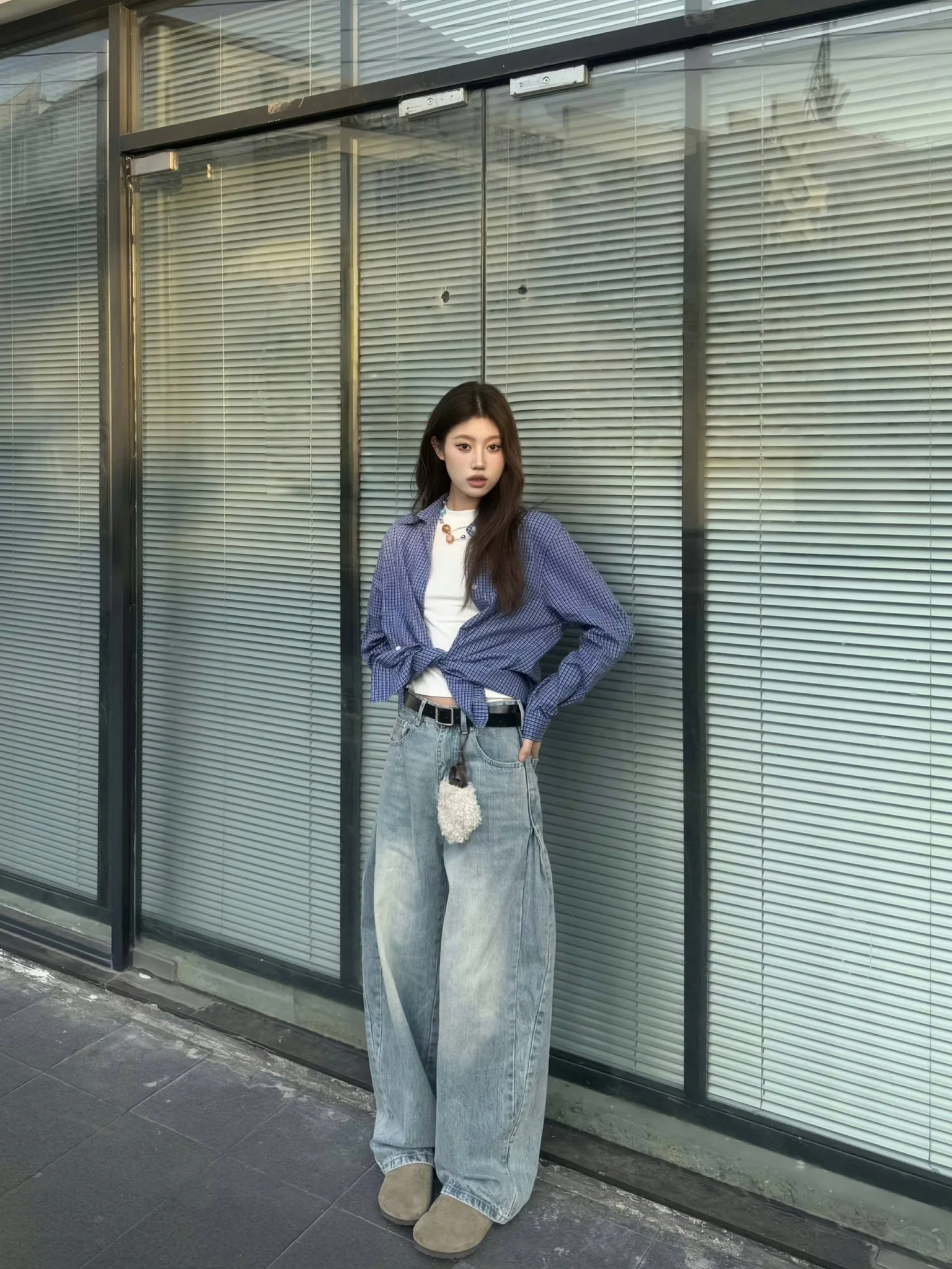 Loose Straight Leg Bananas Jeans Light Blue Bamboo Pattern TheLike2025 New Arrival Women's Premium Denim Pants Low Waist Zipp...
Loose Straight Leg Bananas Jeans Light Blue Bamboo Pattern TheLike2025 New Arrival Women's Premium Denim Pants Low Waist Zipp...