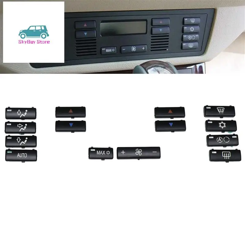 4X 14 Button Key Cap Car Air Conditioner A / C Control Panel Switch Button Key Cover For BMW E39 E53 525I 530I 540I M5
4X 14 Button Key Cap Car Air Conditioner A / C Control Panel Switch Button Key Cover For BMW E39 E53 525I 530I 540I M5
