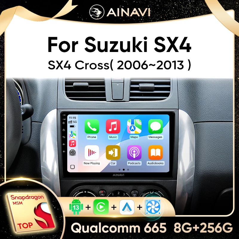 Ainavi Car Stereo Radio For Suzuki SX4 Cross 2006-2013 Multimedia Player Wireless Carplay Android Auto Touch Screen WiFi 4G GPS
Ainavi Car Stereo Radio For Suzuki SX4 Cross 2006-2013 Multimedia Player Wireless Carplay Android Auto Touch Screen WiFi 4G GPS