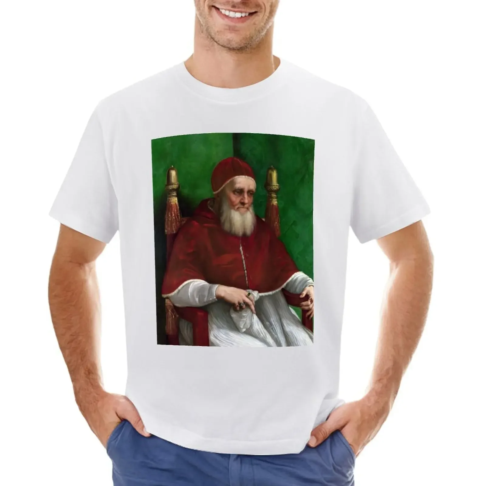 Portrait of Pope Julius II - Raphael T-shirt sports fans quick-drying fruit of the loom mens t shirts
Portrait of Pope Julius II - Raphael T-shirt sports fans quick-drying fruit of the loom mens t shirts