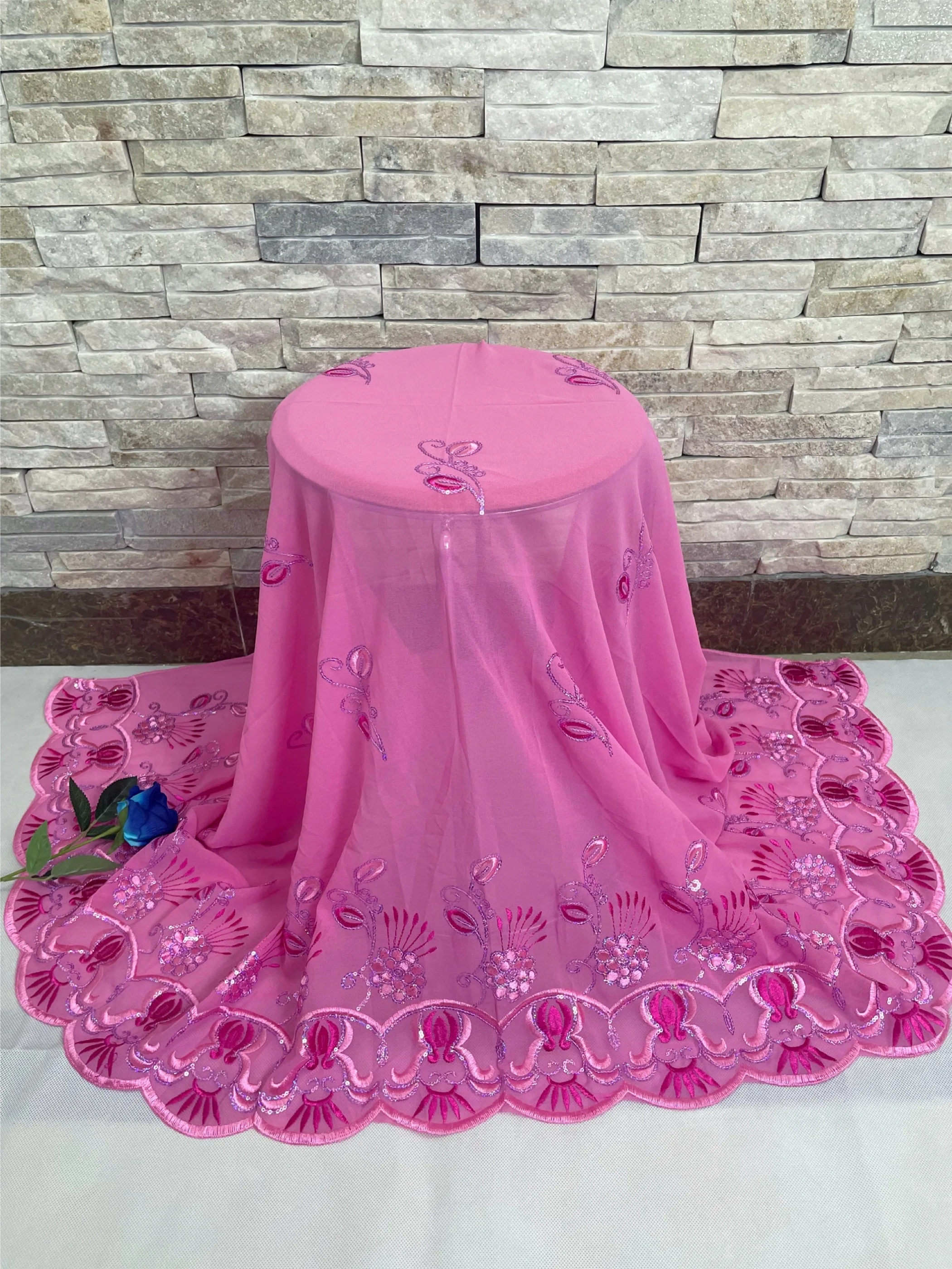 Hot Sale Muslim Women Ramadan Scarf Chiffon Sequin Embroidery Scarf African Women Hijab Dubai Soft Scarf On Wholesale Price
Hot Sale Muslim Women Ramadan Scarf Chiffon Sequin Embroidery Scarf African Women Hijab Dubai Soft Scarf On Wholesale Price