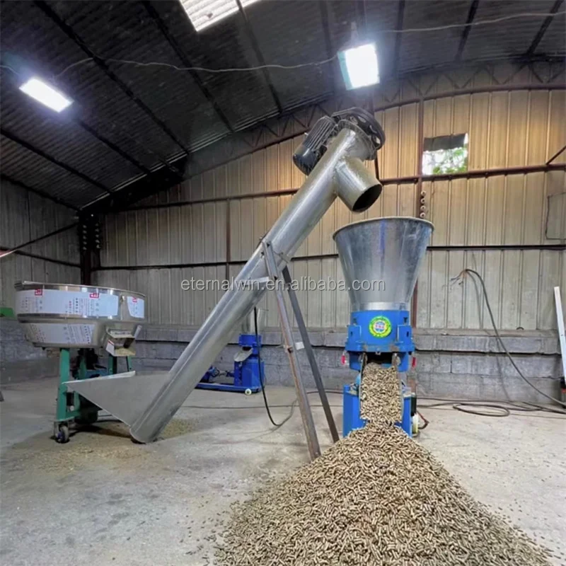 Chicken Feed Pellet Grinding Mixing Making Machine Animal Feed Pressing Line Livestock Cattle Feed Pellet Mill Machine