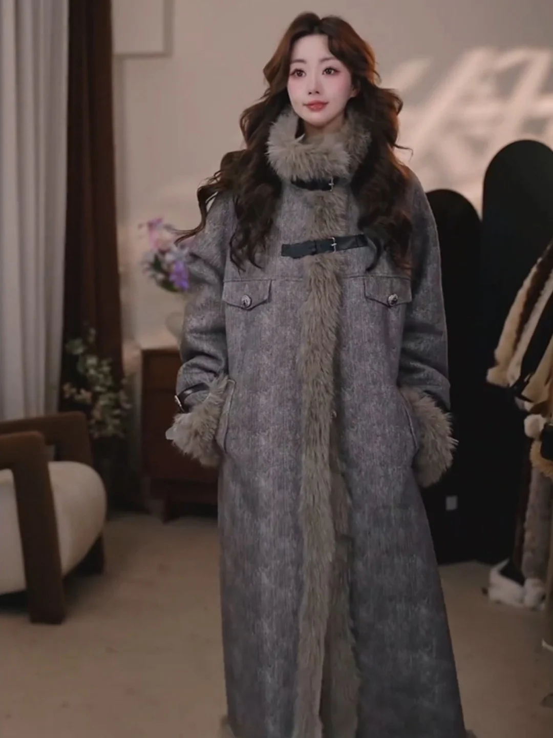 plus Size Warmth Korean Sle Women's Long Coat Thiened Autumn Winter Outerwear Ele Classy Over-Knee Jaet Coat
plus Size Warmth Korean Sle Women's Long Coat Thiened Autumn Winter Outerwear Ele Classy Over-Knee Jaet Coat