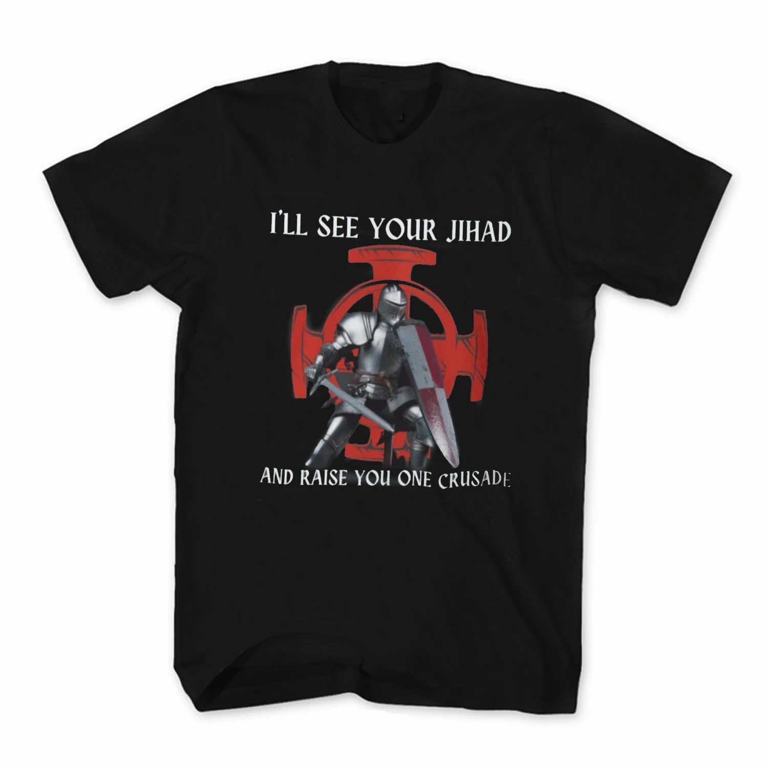 Templar Knight & Cross, Christian Shirts, In Hoc Signo Vinces T-Shirt 100% Cotton O-Neck Short Sleeve Casual Mens T-shirt
Templar Knight & Cross, Christian Shirts, In Hoc Signo Vinces T-Shirt 100% Cotton O-Neck Short Sleeve Casual Mens T-shirt
