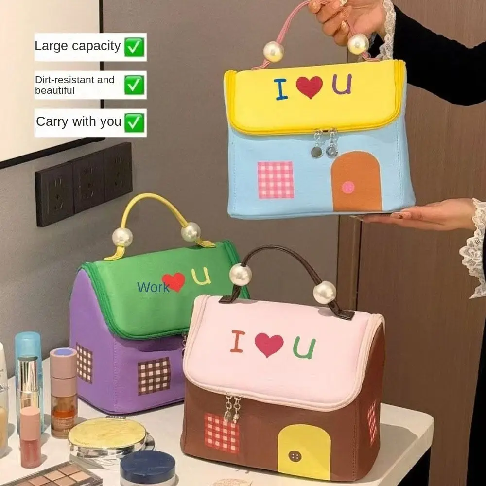 Square Small House Cosmetic Case House-shaped Waterproof Hand-held Makeup Bag Cartoon Oxford Portable Storage Bag Travel
Square Small House Cosmetic Case House-shaped Waterproof Hand-held Makeup Bag Cartoon Oxford Portable Storage Bag Travel