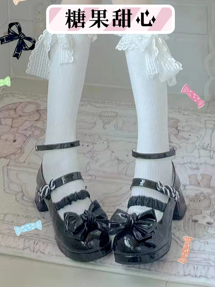Candy Sweetheart Thick Soled Leather Shoes Lolita Girls Summer Y2k Subculture Coarse Heel Tall Heel Punk Shoes Women
Candy Sweetheart Thick Soled Leather Shoes Lolita Girls Summer Y2k Subculture Coarse Heel Tall Heel Punk Shoes Women