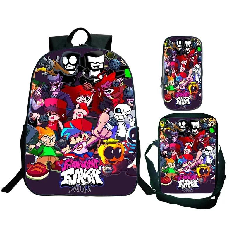 3pcs Set Backpack Friday Night Funkin Print School Bags New Cartoon Game Large Capacity backpack Kids Bags for Boys Girls
3pcs Set Backpack Friday Night Funkin Print School Bags New Cartoon Game Large Capacity backpack Kids Bags for Boys Girls