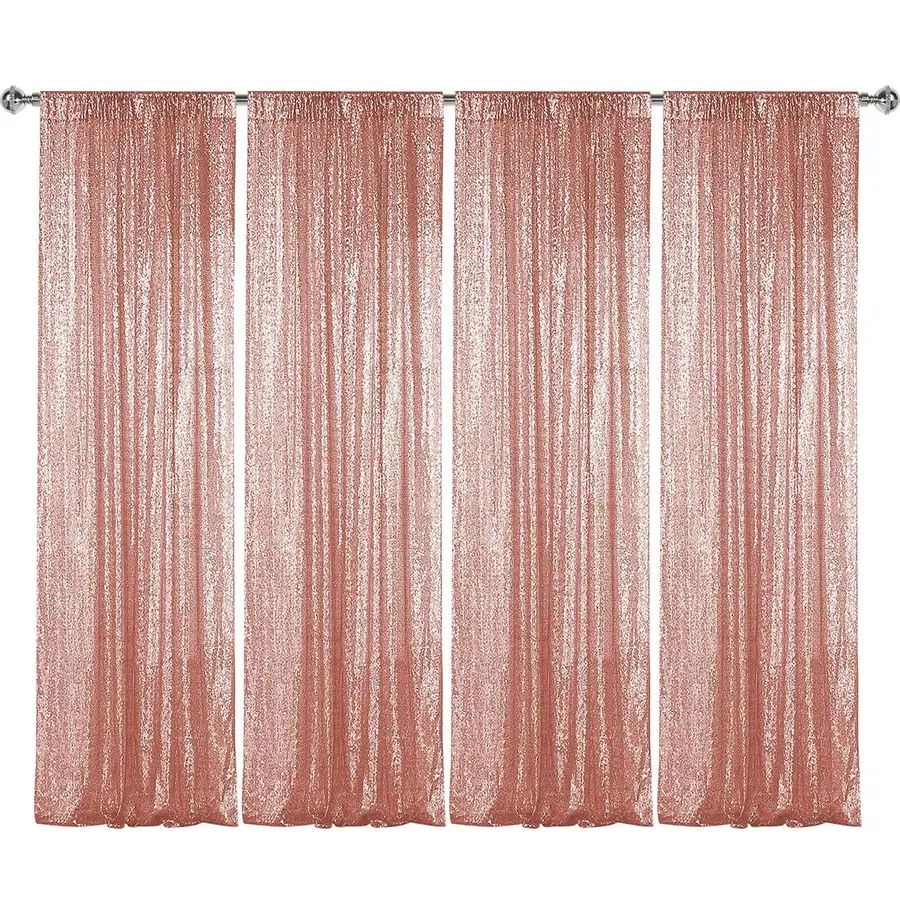 Золотисто-розовая блестящая занавеска-фон из пайеток, 4 панели, 2x8 футов, для фотосъемки и вечеринок
Золотисто-розовая блестящая занавеска-фон из пайеток, 4 панели, 2x8 футов, для фотосъемки и вечеринок