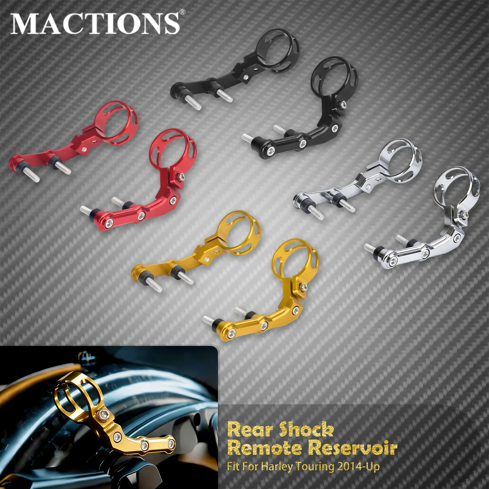 Motorcycle Shock Absorber Remote Reservoir Mounts Bracket For Harley Touring FLHTK Electra Street Road Glide Road King FLH 14-Up
Motorcycle Shock Absorber Remote Reservoir Mounts Bracket For Harley Touring FLHTK Electra Street Road Glide Road King FLH 14-Up