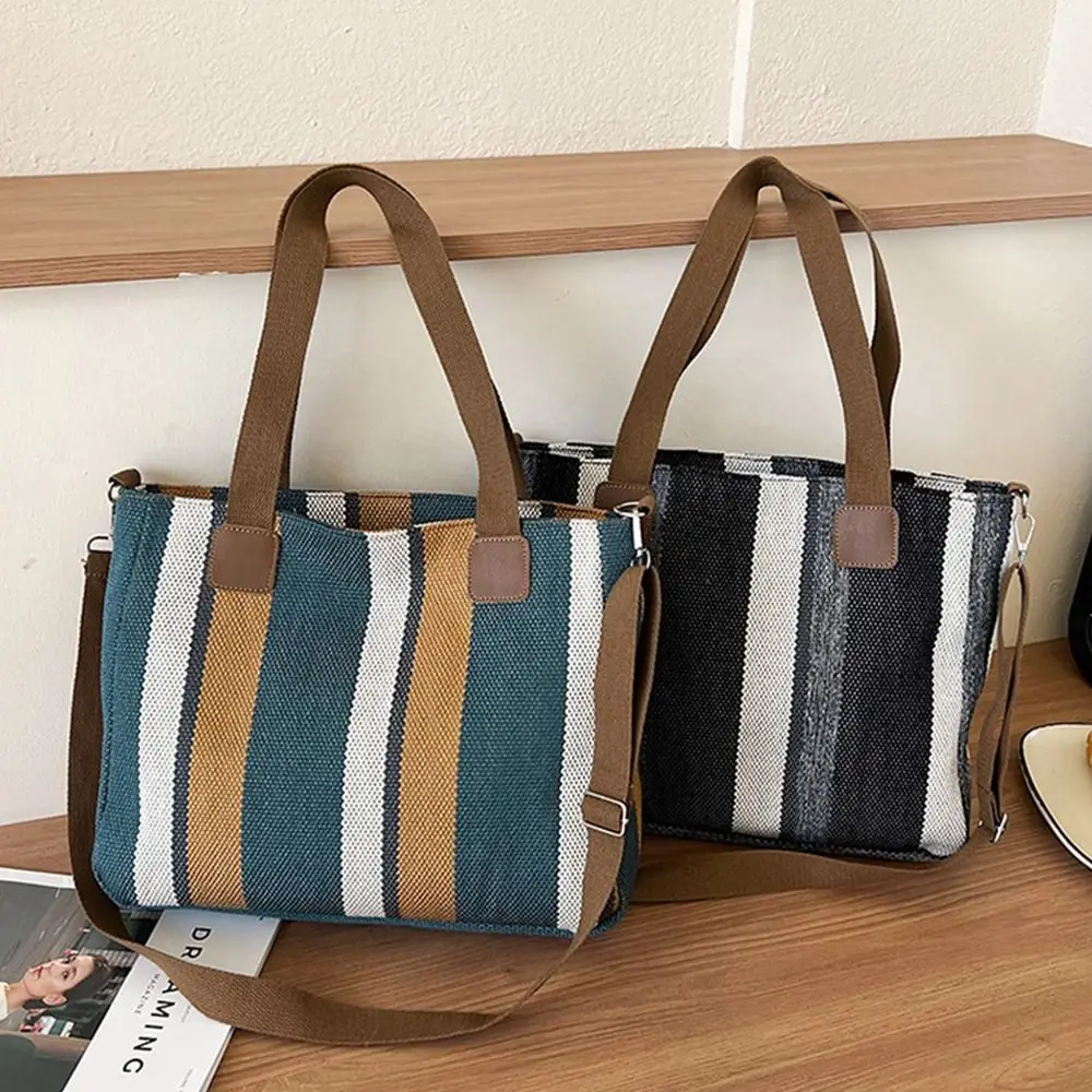 Portable Large Capacity Strip Shoulder Bag Korean Style Handbag Canvas Shoulder Bag Tote Bag Cotton Cloth Shopping
Portable Large Capacity Strip Shoulder Bag Korean Style Handbag Canvas Shoulder Bag Tote Bag Cotton Cloth Shopping
