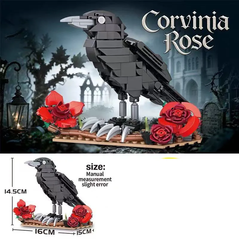 New Building Blocks Crow Flower Purple Rose Bundle Halloween Gift Assembly Creative Ornament
New Building Blocks Crow Flower Purple Rose Bundle Halloween Gift Assembly Creative Ornament