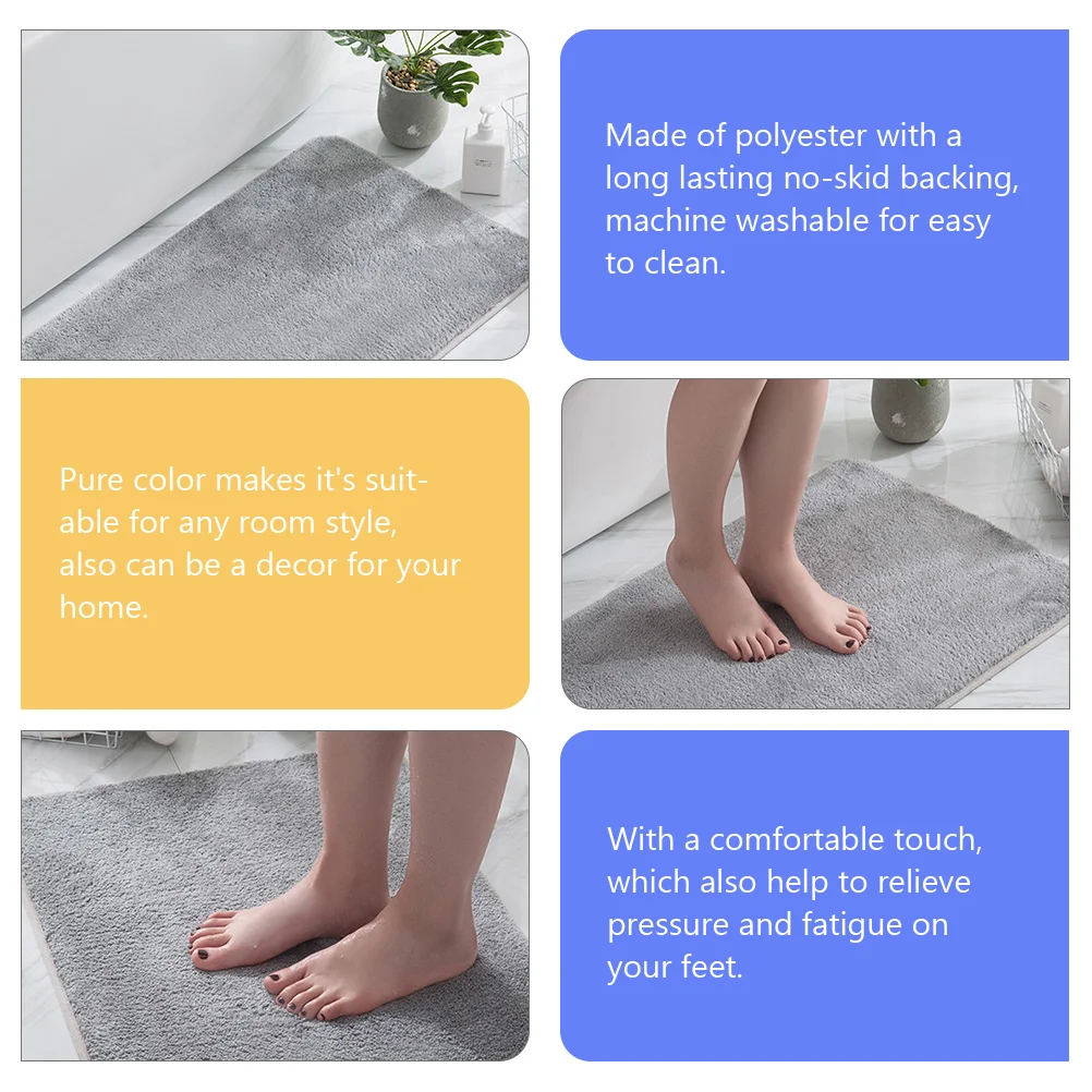 Non- Polyester Bathroom Mat Yogurt Color Anti-Skid Doormat Water Absorption Floor Mat
Non- Polyester Bathroom Mat Yogurt Color Anti-Skid Doormat Water Absorption Floor Mat