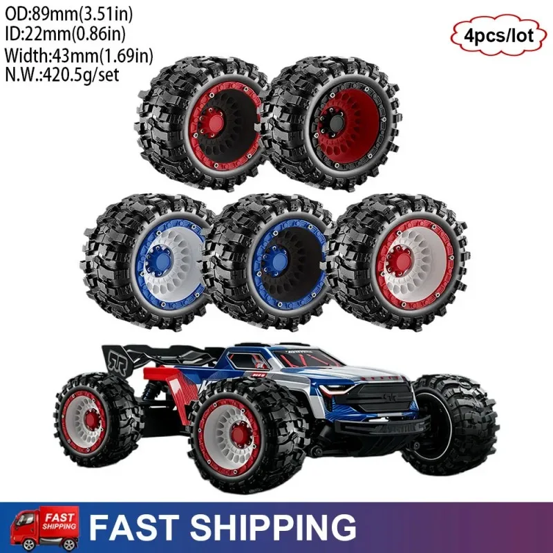 4PC RC Monster Truck High Grip Big Tires Wheels for 1/14 1/16 Traxxas Summit E-Revo Arrma Mini Kraton 3S MJX LaTrax Upgrade Part
4PC RC Monster Truck High Grip Big Tires Wheels for 1/14 1/16 Traxxas Summit E-Revo Arrma Mini Kraton 3S MJX LaTrax Upgrade Part