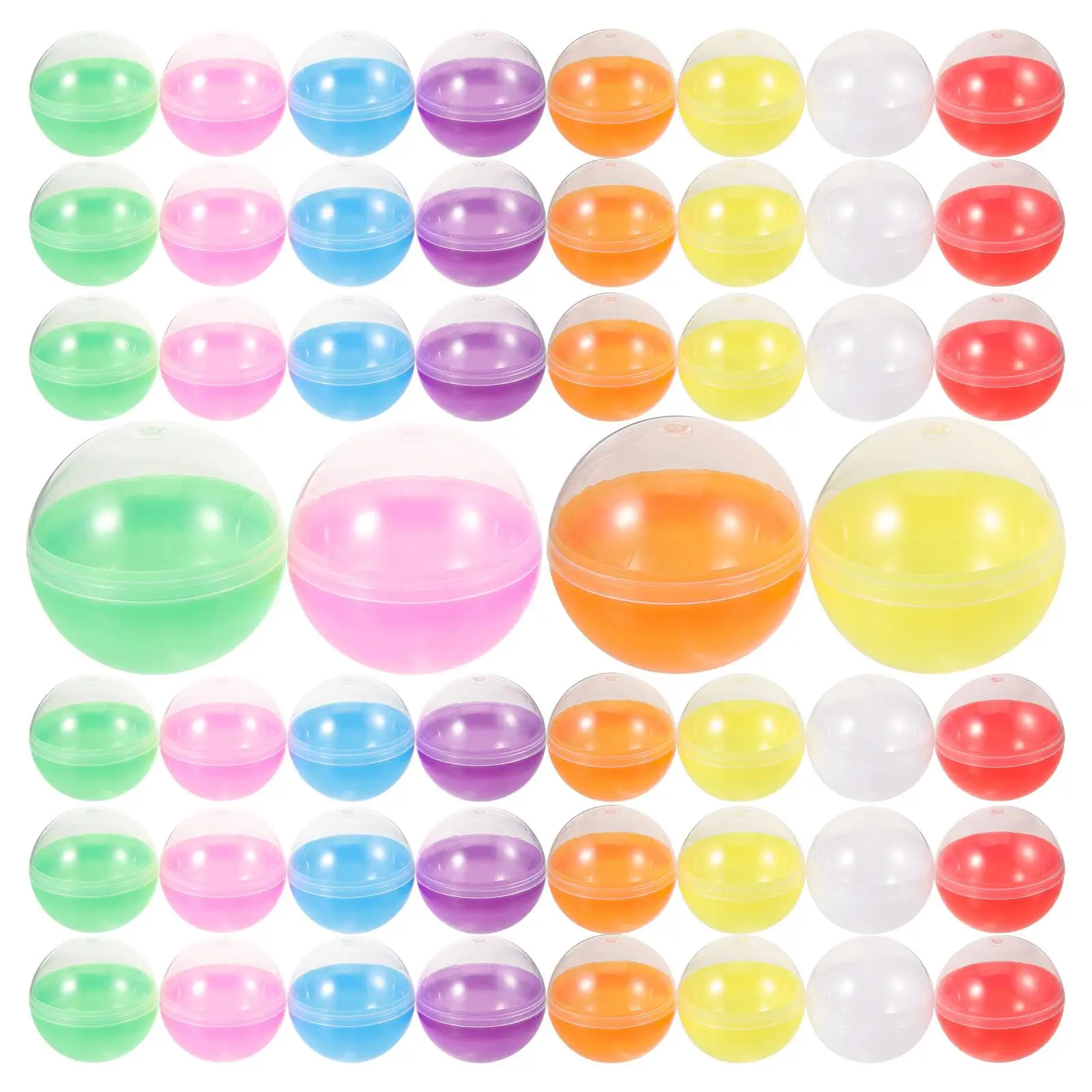 50 Pcs Shell Toy Candy Storage Display Gift Packing Ball Gumball Machine Gumballs Capsules Plastic Packaging Vending
50 Pcs Shell Toy Candy Storage Display Gift Packing Ball Gumball Machine Gumballs Capsules Plastic Packaging Vending