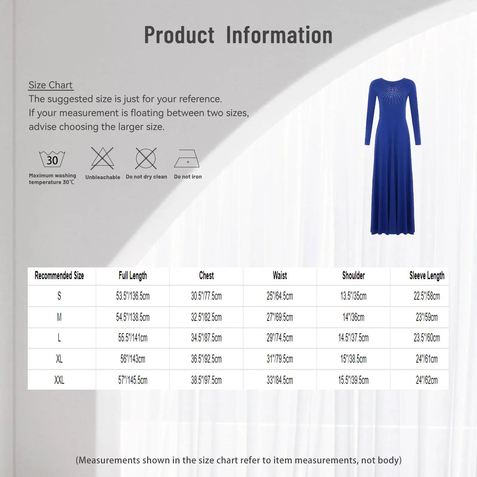 Women Worship Liturgical Dance Robe Praise Lyrical Dress Rhinestones Long Sleeve Tunic Maxi Dress for Church Chorus Pray Events
Women Worship Liturgical Dance Robe Praise Lyrical Dress Rhinestones Long Sleeve Tunic Maxi Dress for Church Chorus Pray Events