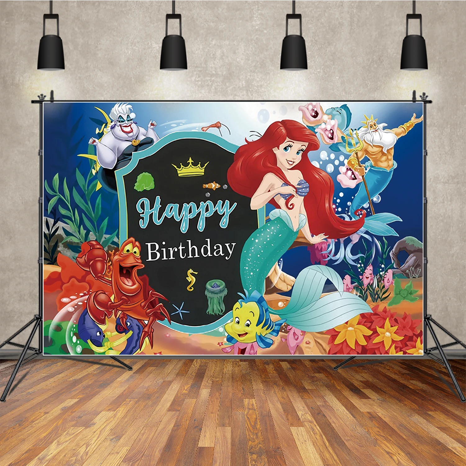 Mermaid Happy Birthday for Girls Backdrop Photography Ariel Banner Portrait Background Children Photo Studio Party Decor
Mermaid Happy Birthday for Girls Backdrop Photography Ariel Banner Portrait Background Children Photo Studio Party Decor