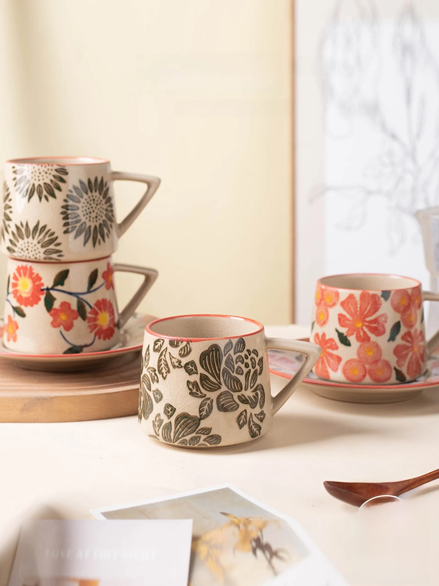 Creative Cerc Mugs Set Office Pulling Flower Thi Earthenware Cup Coffee Tea Drinkware JOJOS L PDdrink Mark Cup
Creative Cerc Mugs Set Office Pulling Flower Thi Earthenware Cup Coffee Tea Drinkware JOJOS L PDdrink Mark Cup