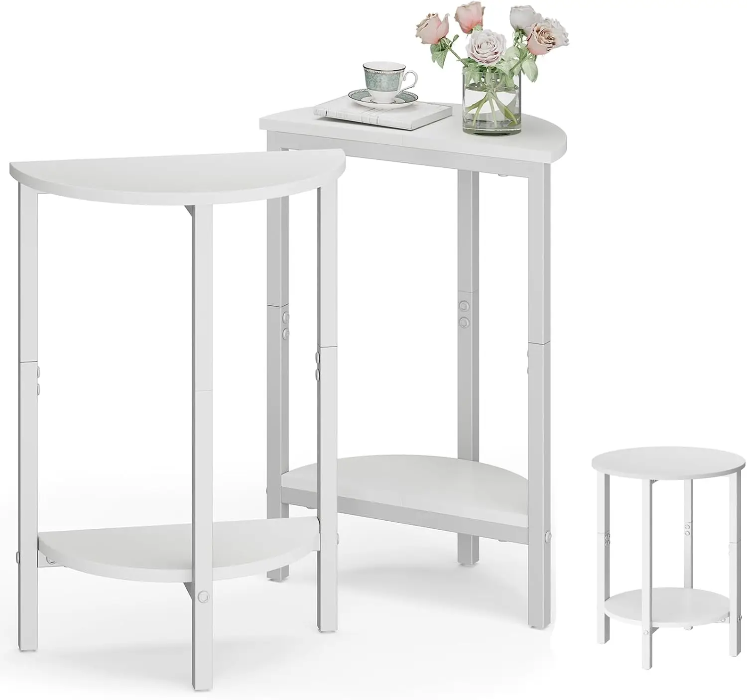 Side Table, Small Round End Table, Set of 2 Half Round Side Table Half Moon Tables, Circle Table Small Round Coffee Table for
Side Table, Small Round End Table, Set of 2 Half Round Side Table Half Moon Tables, Circle Table Small Round Coffee Table for