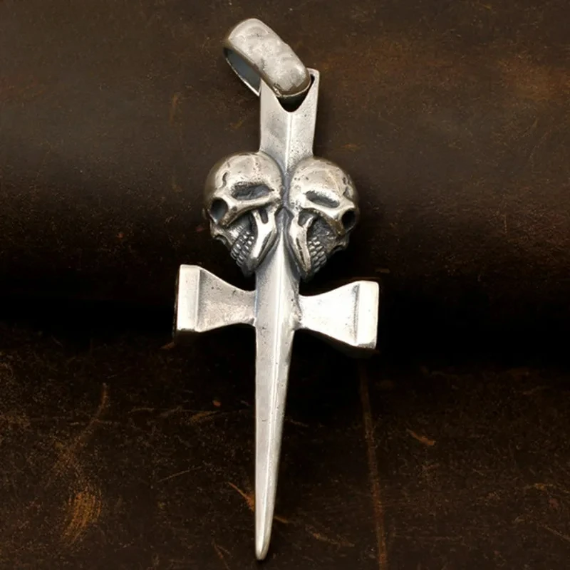 New S925 Sterling Silver Vintage Personalized Rock Trendy Dark Skull Pendant Men and Women Gift
New S925 Sterling Silver Vintage Personalized Rock Trendy Dark Skull Pendant Men and Women Gift