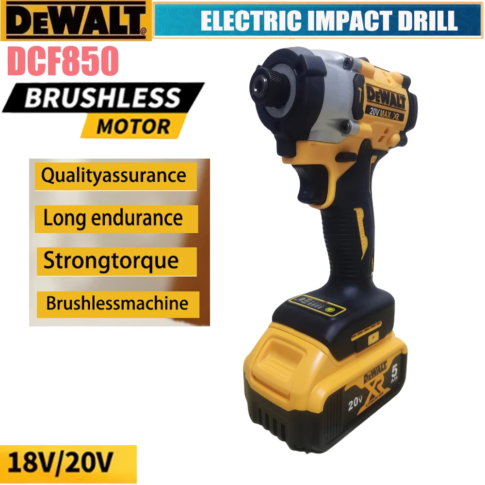 DEWALT DCF850 205N. M electric screwdriver, Impact frequency:0-3800lpm, Brushless cordless, powerful torque, Long endurance,
DEWALT DCF850 205N. M electric screwdriver, Impact frequency:0-3800lpm, Brushless cordless, powerful torque, Long endurance,