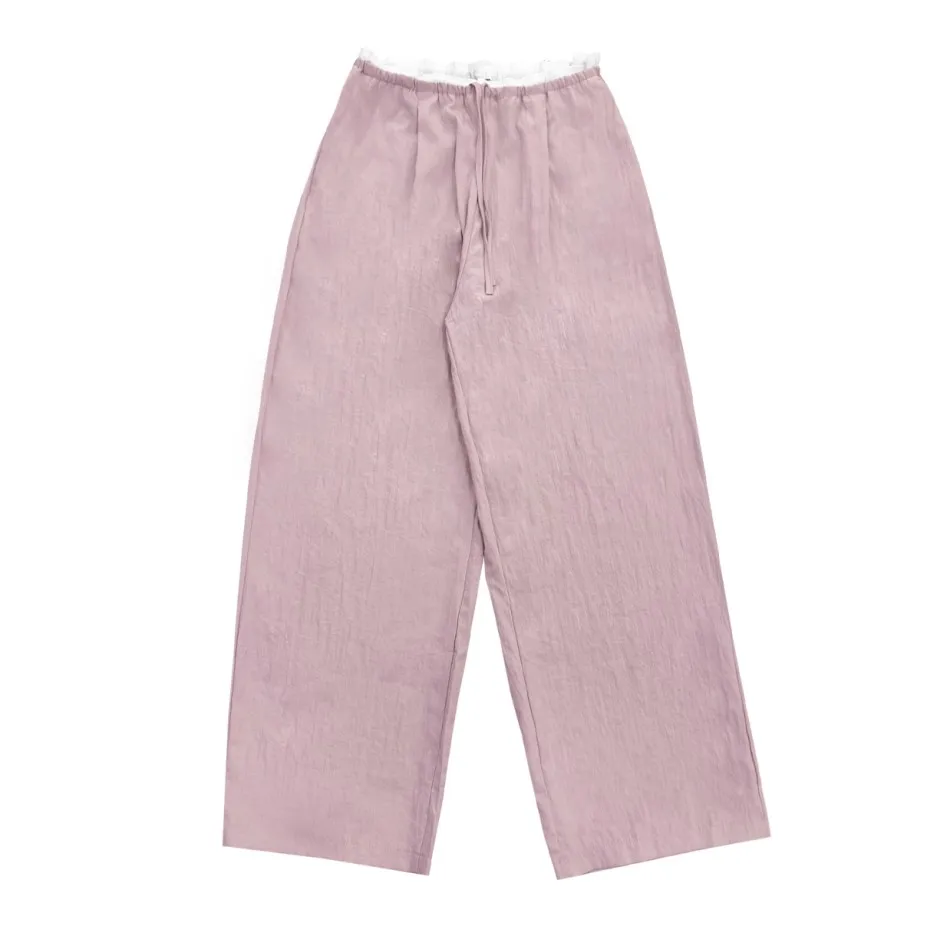 Summer Elastic Waist Drawstring Solid Color Pants Casual Straight Leg Wide Leg Spicy Girl Long Trousers
Summer Elastic Waist Drawstring Solid Color Pants Casual Straight Leg Wide Leg Spicy Girl Long Trousers