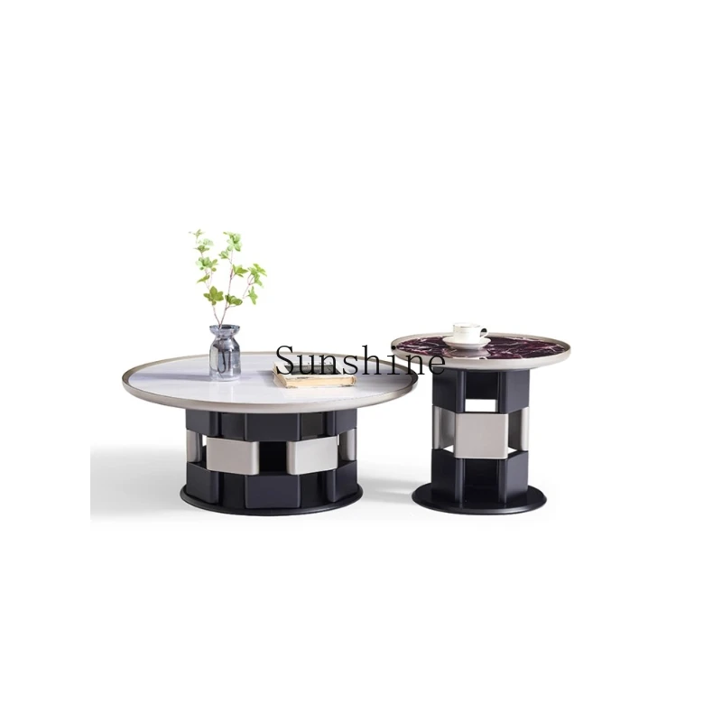 Modern simple microcrystalline stone coffee table combination round living room home
Modern simple microcrystalline stone coffee table combination round living room home