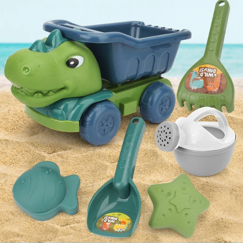 Dinosaur Summer Beach Toys set with Dump Truck Sand Shovel Set Sand Toys Sandbox Toys Splashing Sand-digging
Dinosaur Summer Beach Toys set with Dump Truck Sand Shovel Set Sand Toys Sandbox Toys Splashing Sand-digging