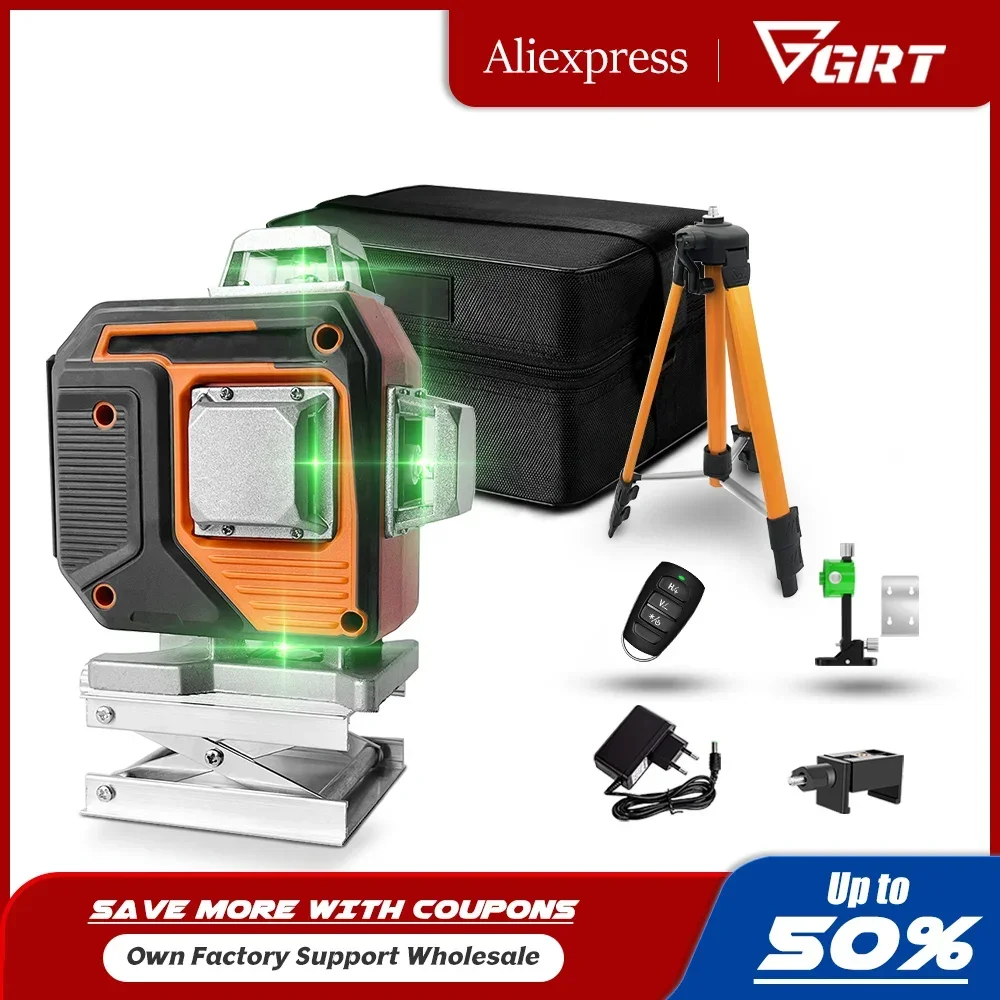 16 lines Laser level 4D Self-Leveling 360 Horizontal Vertical Cross Green Light Super Level Rechargeable Lithium Battery Lool
16 lines Laser level 4D Self-Leveling 360 Horizontal Vertical Cross Green Light Super Level Rechargeable Lithium Battery Lool
