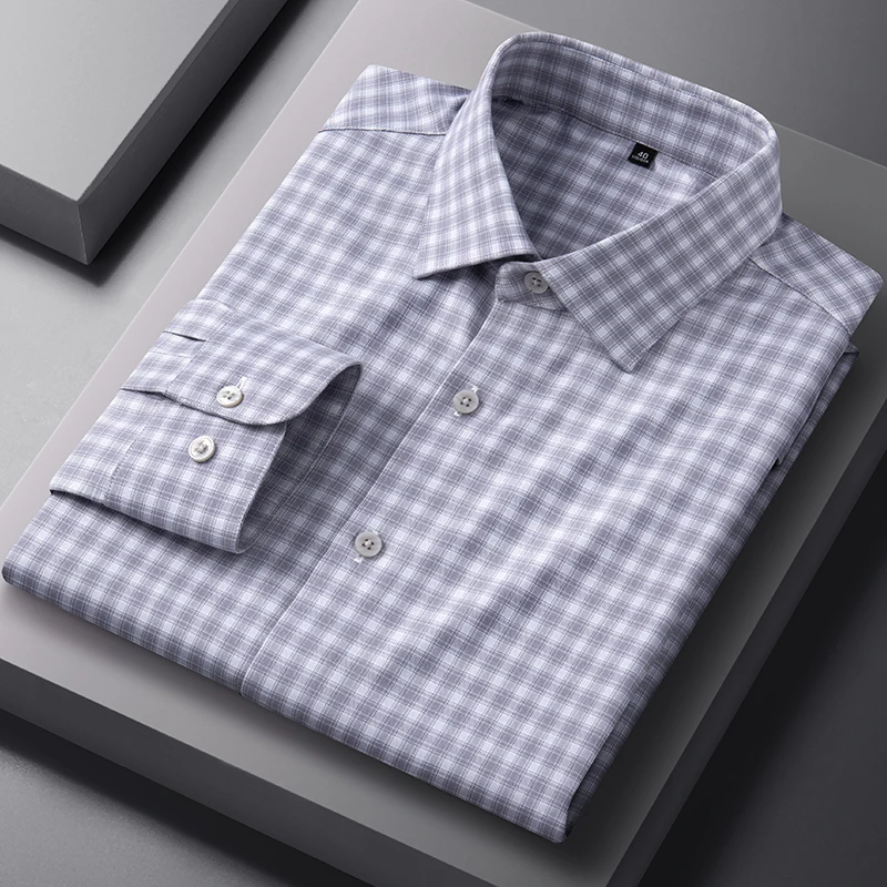 New in shirt luxury houndstooth long sleeve shirts for men slim fit casual elastic tops soft anti-wrinkle plaid clothes
New in shirt luxury houndstooth long sleeve shirts for men slim fit casual elastic tops soft anti-wrinkle plaid clothes