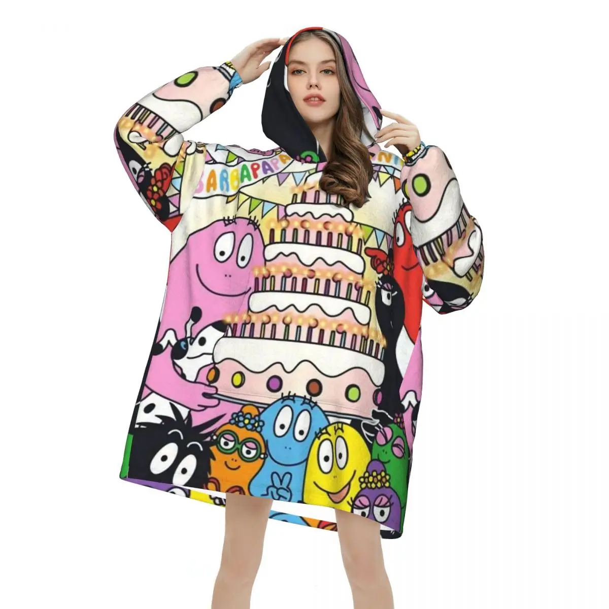 Kawaii Barbapapa Cartoon Oversized Blanket Hoodie Sweatshirt Long Fleece Hooded Wearable Blanket with Large Pocket for Women Men
Kawaii Barbapapa Cartoon Oversized Blanket Hoodie Sweatshirt Long Fleece Hooded Wearable Blanket with Large Pocket for Women Men
