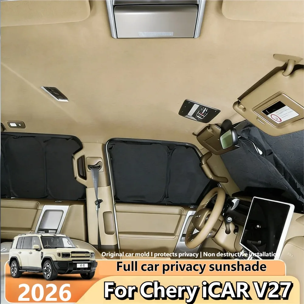 For Chery iCAR V27 2026 Car Sunshade Front Rear Side Window Thickened UV Protection Privacy Curtain Camping Auto Accessory
For Chery iCAR V27 2026 Car Sunshade Front Rear Side Window Thickened UV Protection Privacy Curtain Camping Auto Accessory