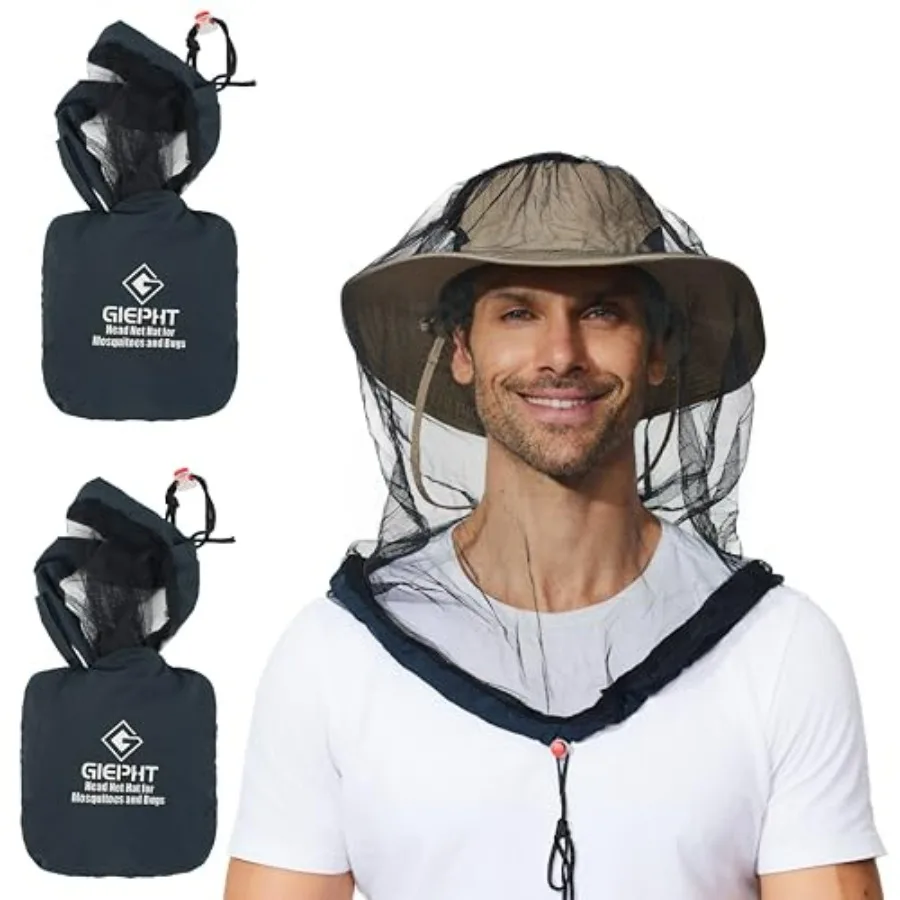 2 Pack Mosquito Head Net Mesh for Hiking and Outdoors, Bug Face Netting over Hat Adults Gnat Fly Insect Midge Protection
2 Pack Mosquito Head Net Mesh for Hiking and Outdoors, Bug Face Netting over Hat Adults Gnat Fly Insect Midge Protection