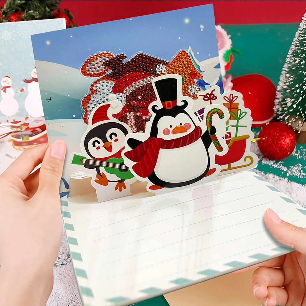 6PCS DIY Rhinestone Diamond Art Mosaic Postcards Xmas Pattern Diamond Art Greeting Cards Thank You Cards and Holiday Blessings
6PCS DIY Rhinestone Diamond Art Mosaic Postcards Xmas Pattern Diamond Art Greeting Cards Thank You Cards and Holiday Blessings