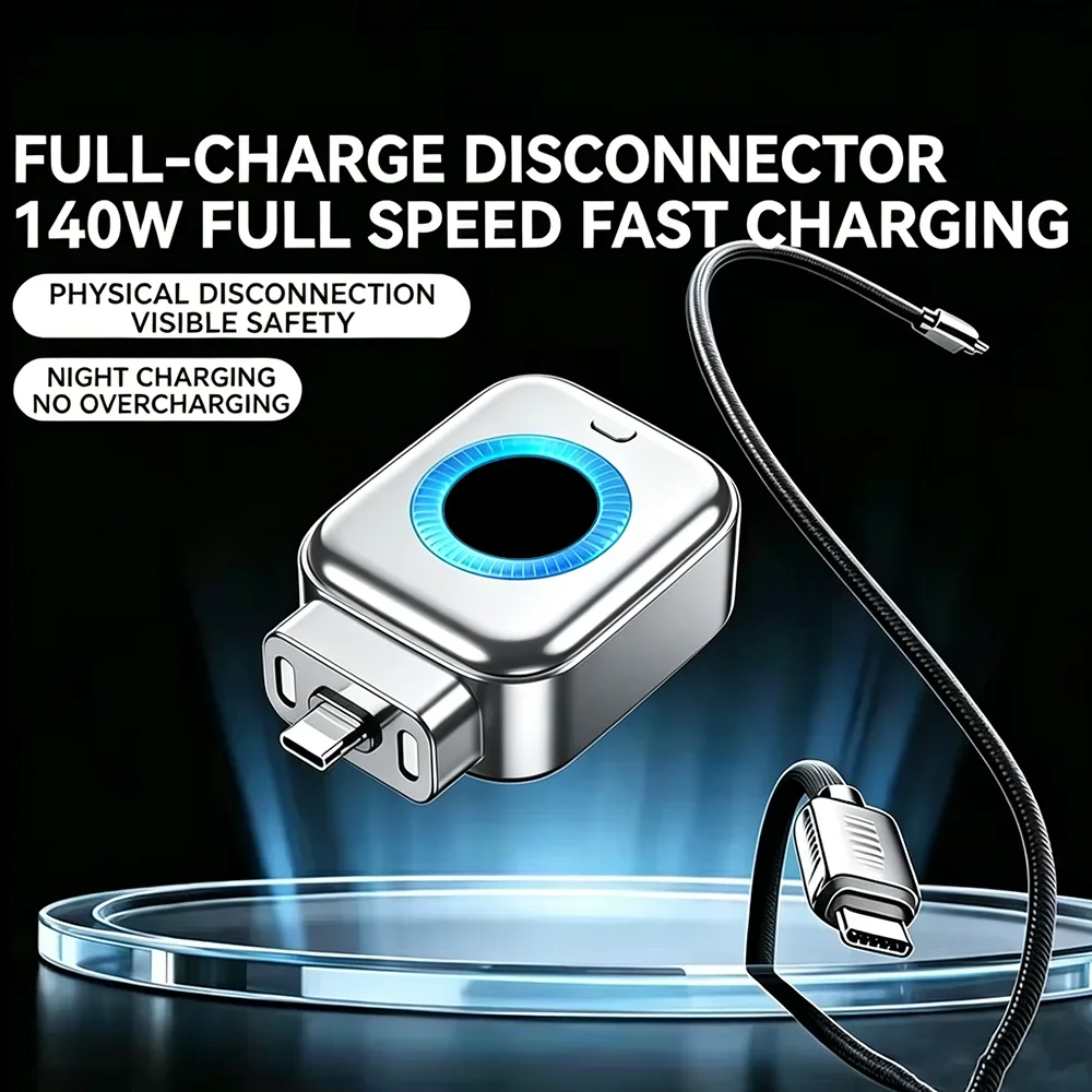 140W Type-C Smart Charge Separator Self-Cut Universal Auto Disconnect for Night Charging Overcharge Prevention Strongest
140W Type-C Smart Charge Separator Self-Cut Universal Auto Disconnect for Night Charging Overcharge Prevention Strongest
